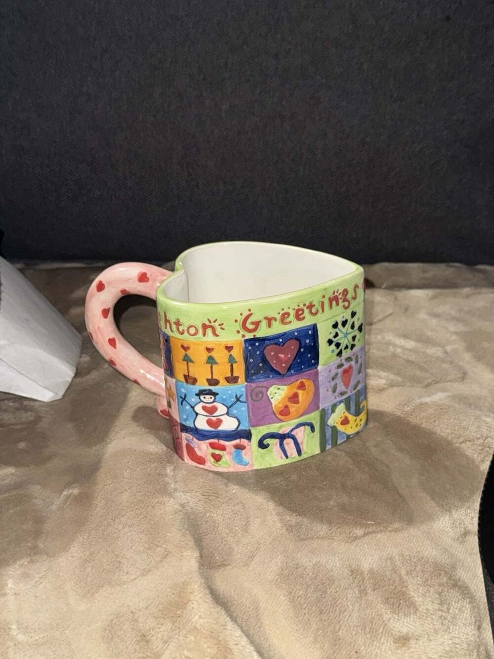 Brighton Greetings Heart Shaped Ceramic Mug